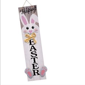HAPPY EASTER Sentiment Holiday Wooden Wall Bunny Decor Decorations